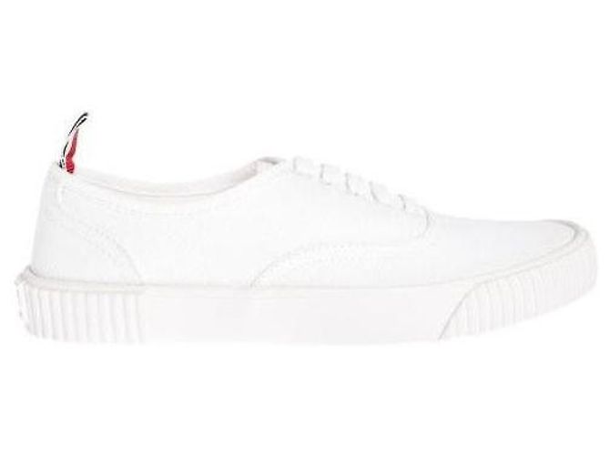 Thom Browne Canvas Heritage Trainer White