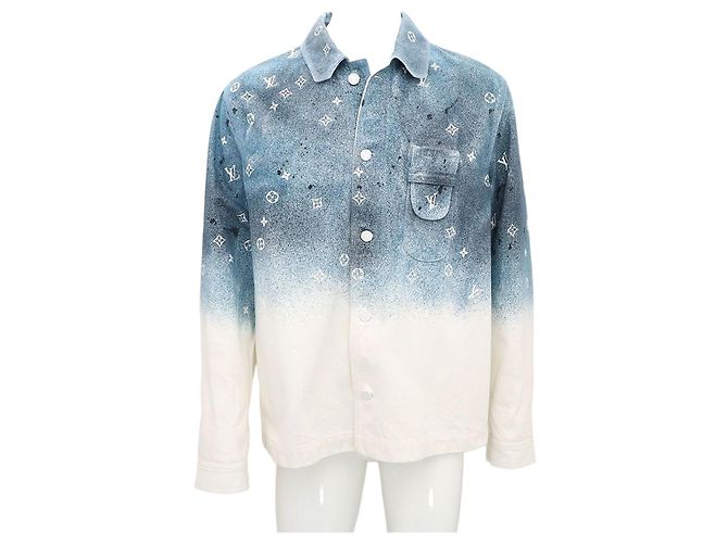 Louis Vuitton Gradient Work Denim Shirt Jacket Blue