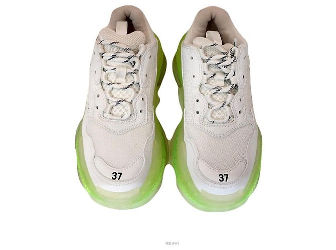 Balenciaga Baskets Triple Trainer à Semelle Transparente Blanc