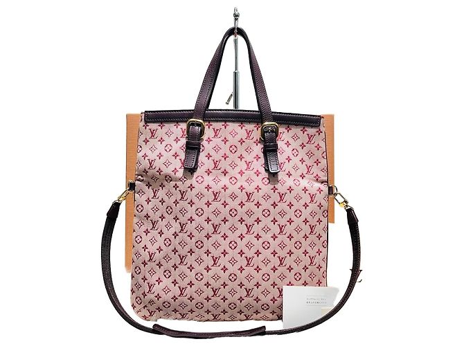 Louis Vuitton Monogramm Kirsch Mini Lin Françoise Tote- oder Schultertasche Rot