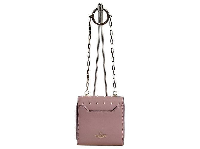 Valentino Cartera Cruzada Garavani Rockstud Rosa