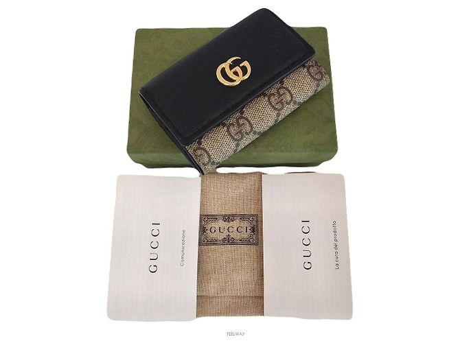 Gucci GG Marmont Leather Key Case Key Wallet
