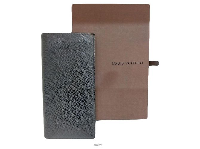Louis Vuitton Taiga Alexandre Men's Long Wallet Blue