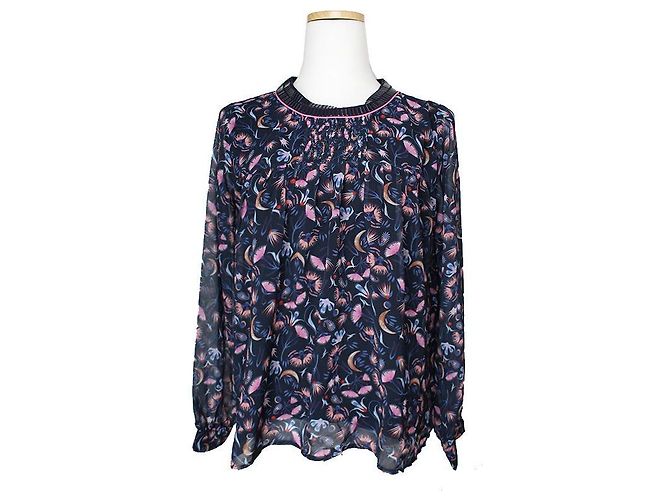 Chloé Navy Blue Printed Blouse