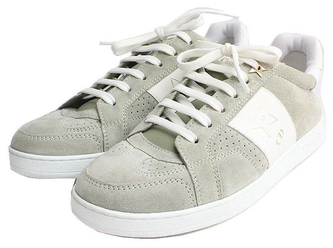 Dior Baskets en daim gris Marron