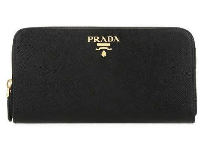 Prada Portafoglio lungo Saffiano Nero