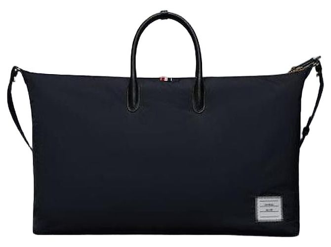 Thom Browne Borsa da viaggio in twill di poliestere