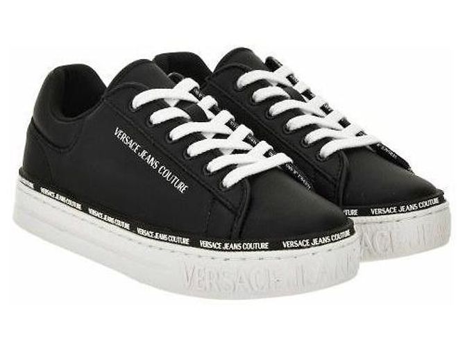 Versace Logo Court Sneaker Schwarz