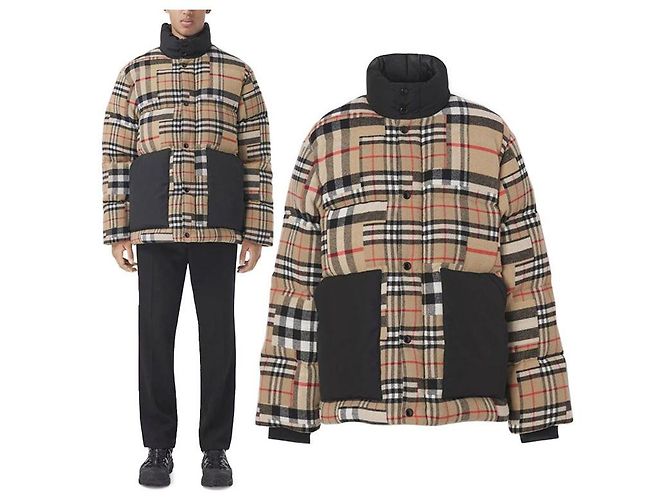 Burberry Vintage Check Wool Down Padding Brown