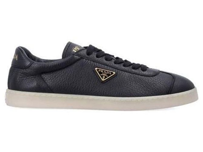 Prada Rain Deer Leather Sneakers Black