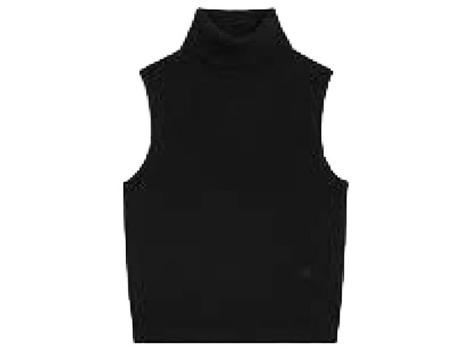 Céline Rollkragenpullover Schwarz 