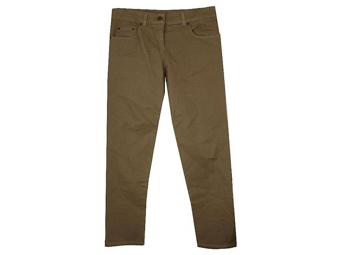 Alexander Mcqueen Khaki Denim Pants Brown