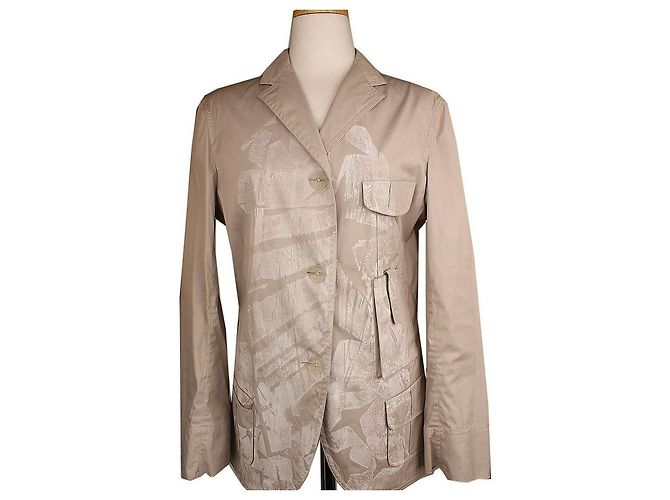 Jil Sander Chaqueta Beige Impresa Naranja
