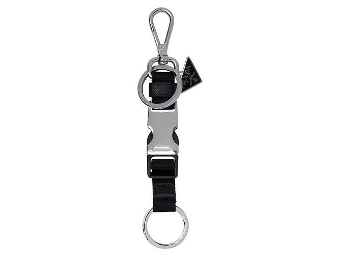 Prada Triangle Logo Keychain