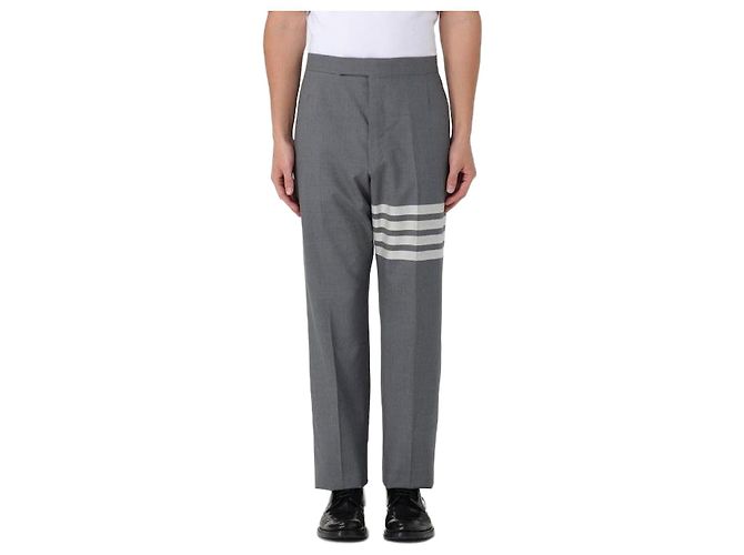 Thom Browne Hose aus Wolle mit einfacher Webart Braun