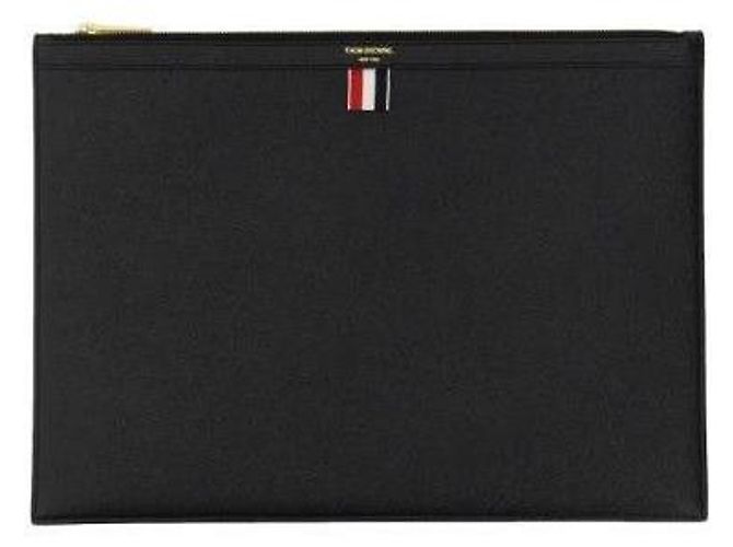 Thom Browne Pebble Grain Large Document Holder Black