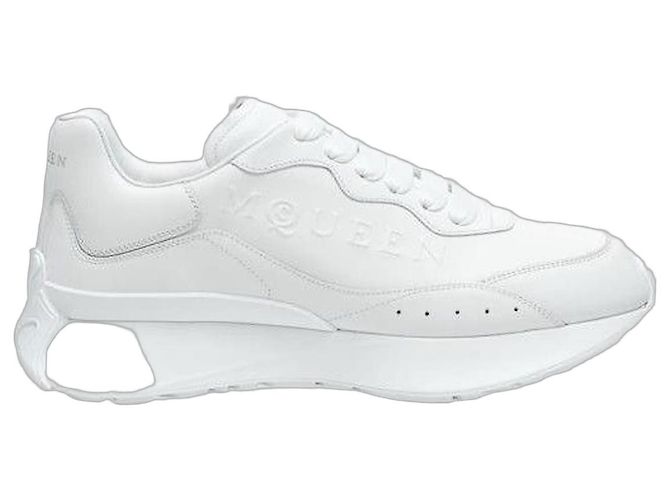 Alexander McQueen Sprint Runner Sneaker Weiß Leder