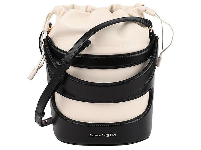 Alexander Mcqueen Borsa a secchiello Rise Bianco 