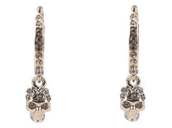 Alexander Mcqueen Orecchini a cerchio Skull D'oro 