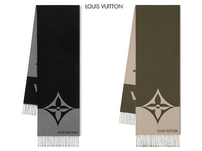 Louis Vuitton Graphic Dual Scarf Khaki Green