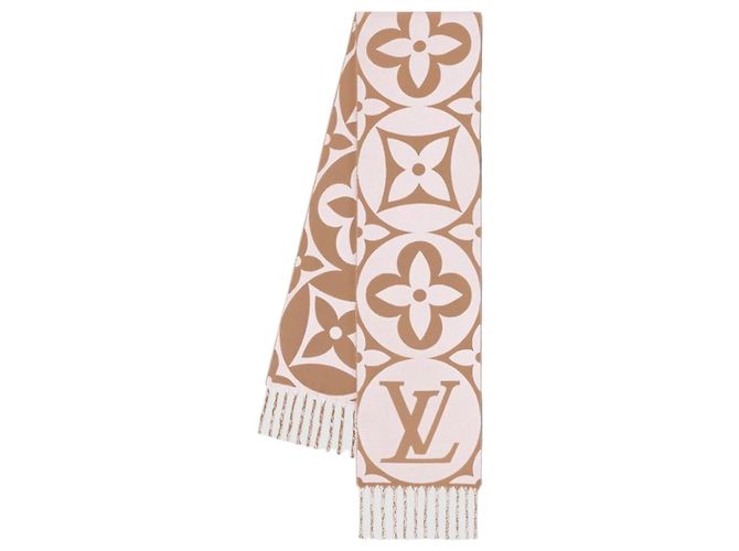 Louis Vuitton Monogram Scarf Black Wool
