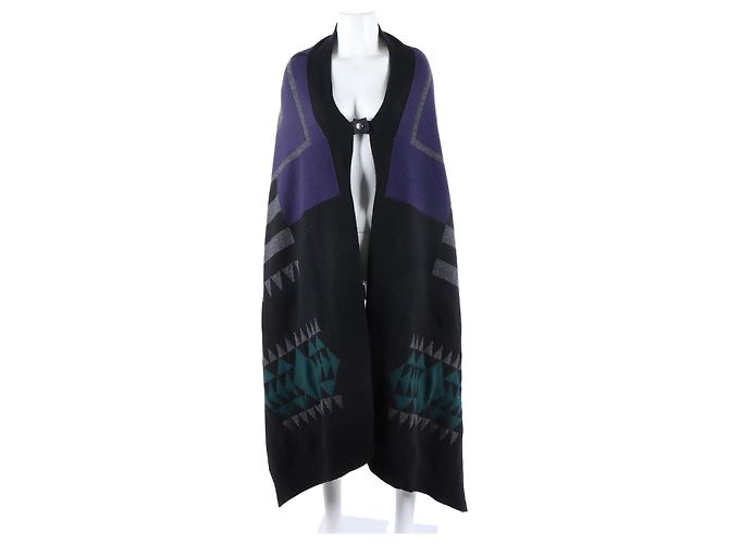 Sacai Sakai Lux Schal und Poncho Blau