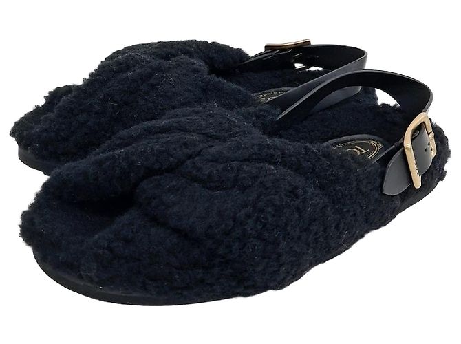 Tod's Sandali in pelliccia Tods Nero