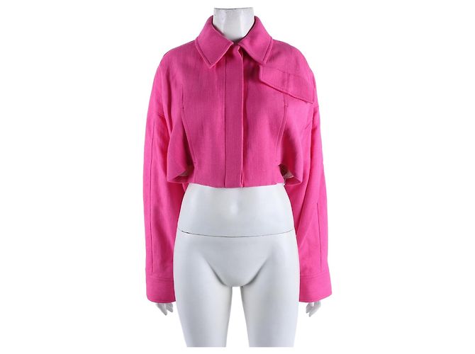 Jacquemus Cropped Jacket Pink