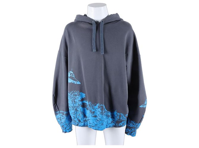 Valentino Long Sleeve Hoodie Blue