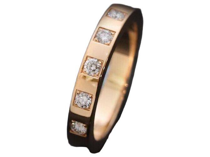 Bulgari Bague Joyeuse en Or Rose avec Diamant Taille