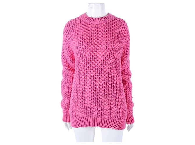 Prada Langarm-Strickpullover Pink 