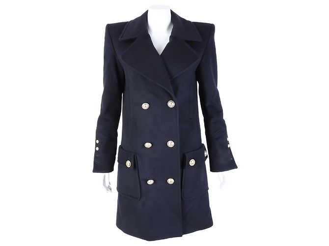 Balmain Coat Blue