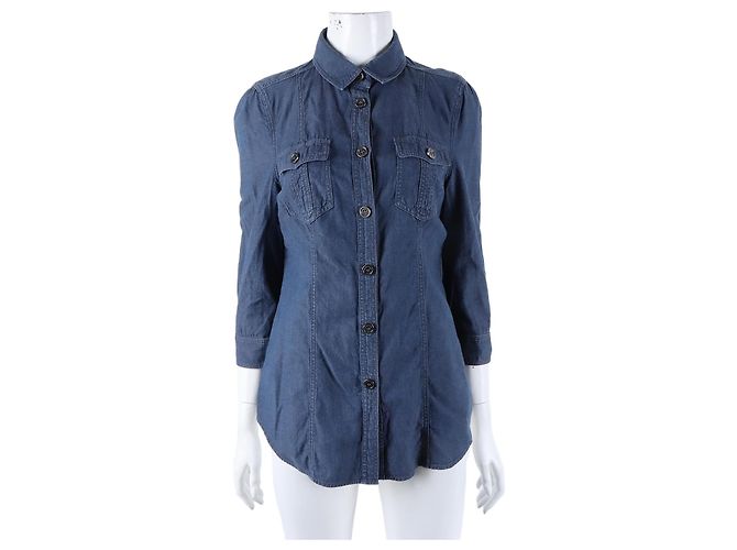 Burberry Brit Langarmhemd Blau 