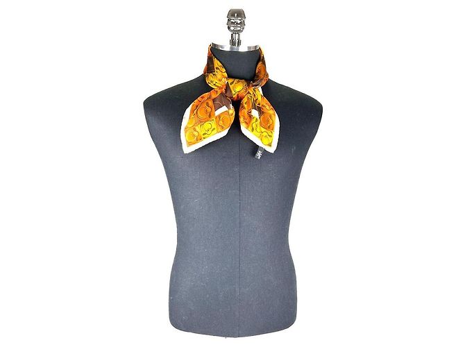 Céline Cachecol Anel Cor Laranja Marrom