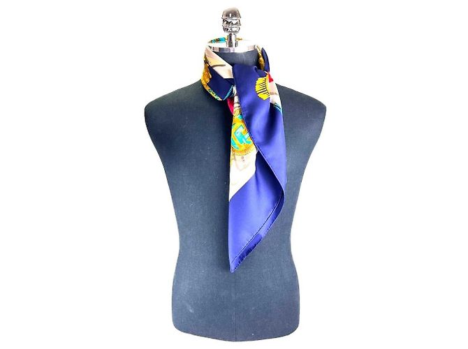 Hermès Silk Scarf Deep Blue