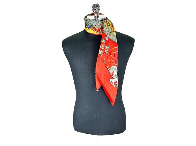 Hermès Carrousel Schal Rot 