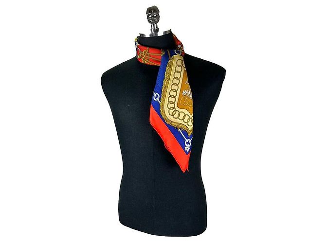 Hermès Sciarpa CLIQUETIS Rossa Rosso 