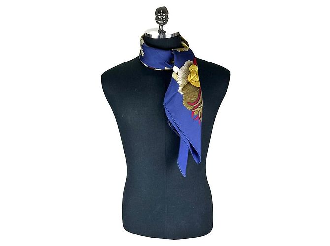 Hermès Sciarpa tahitiana blu cobalto