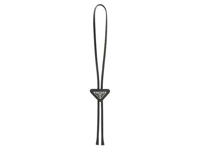 Prada Saffiano Logo Fliege Schwarz
