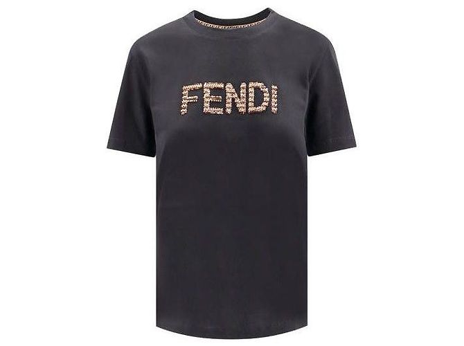 Fendi Camiseta de algodón Negro