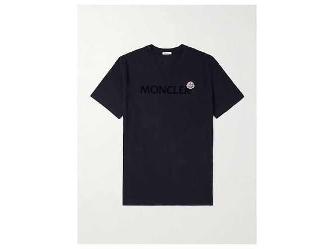 Moncler Camiseta de algodón Azul