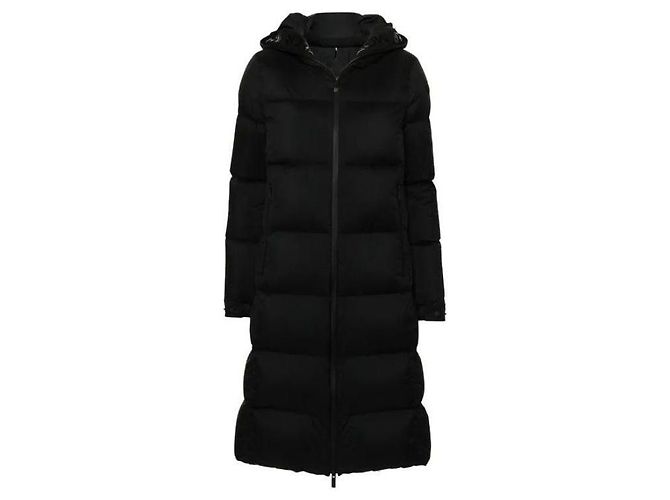 Moncler Arredoun Hooded Long Down Jacket Black