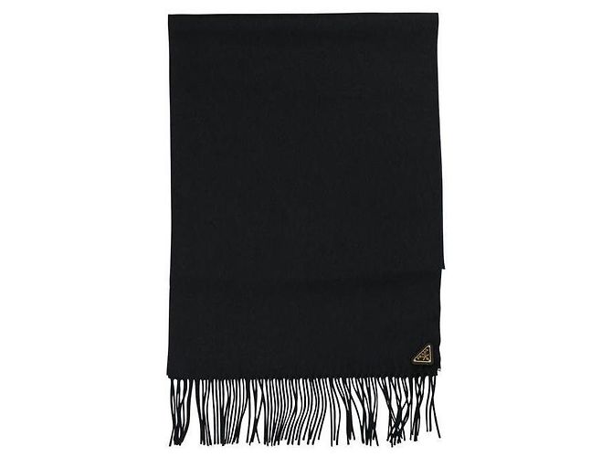 Prada Sciarpa in seta e cashmere Nero 
