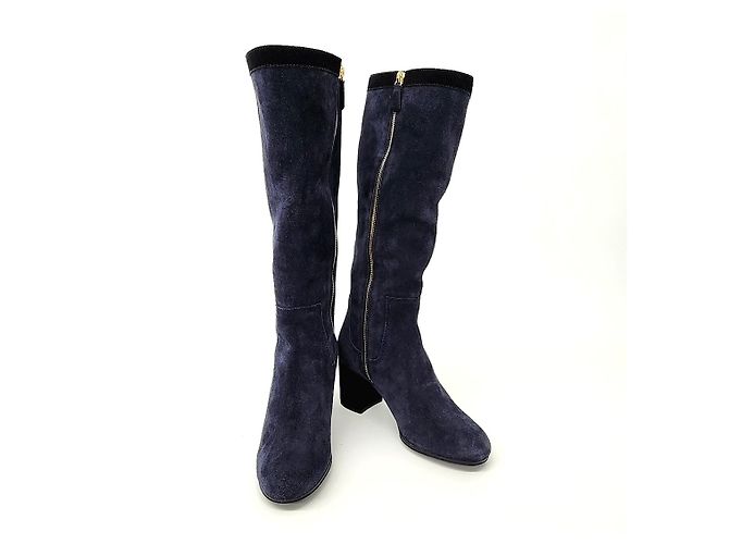 Botas de camurça Chanel Azul
