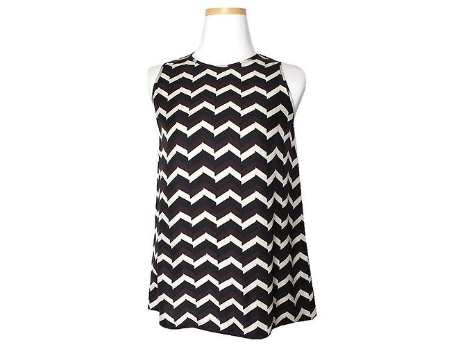 Rag & Bone Top de seda sem mangas Marrom