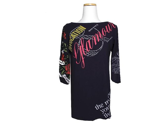 Moschino T-Shirt mit Schriftzug Blau