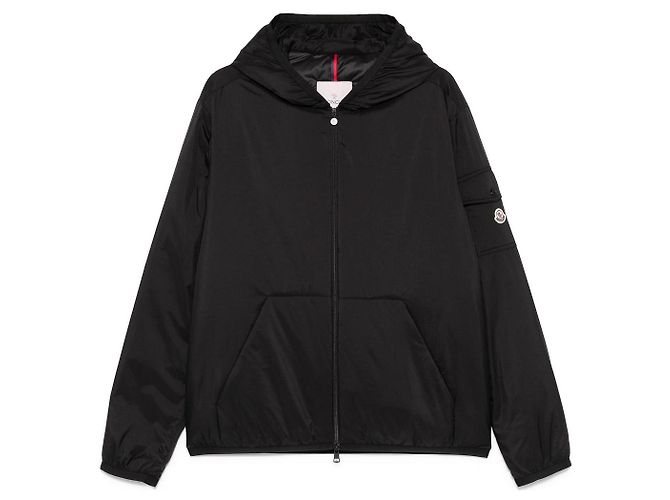Moncler Giacca corta in piuma con cappuccio MONTEYNARD nera Nero