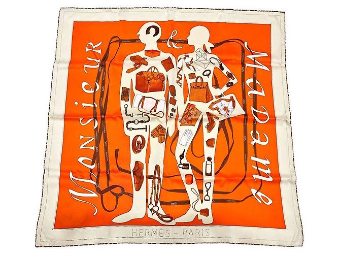 Hermès Seidenschal Orange 