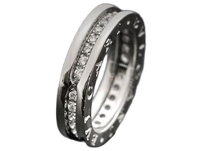 Bulgari Ring White Gold Full Diamond Size