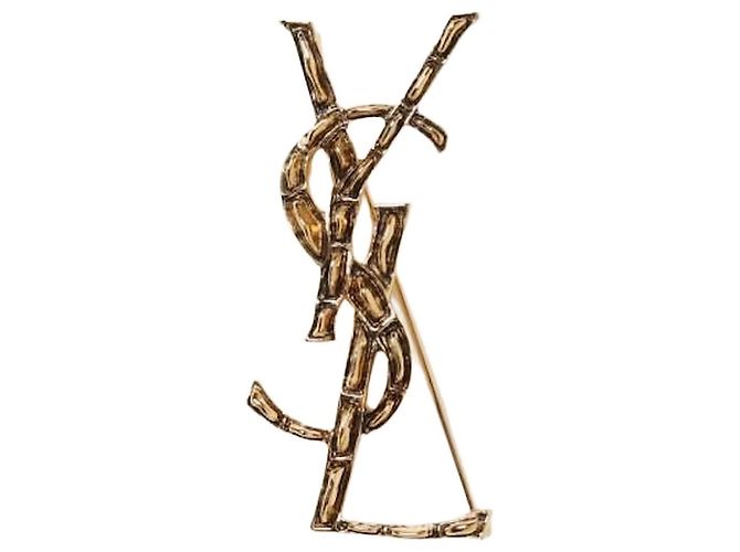 Saint Laurent Spilla Coccodrillo D'oro